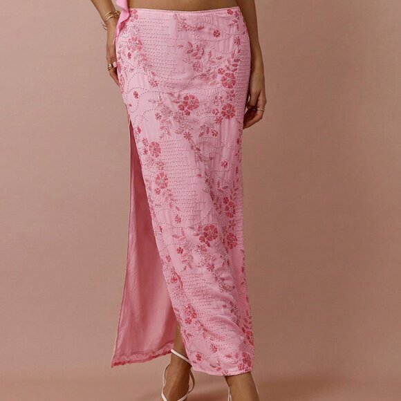 Pink Elegant Women´s Romantic Soft Sparkle Flower...